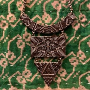 Aztec statement necklace